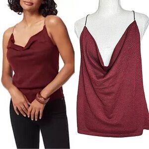 SAM EDELMAN: NWT Shimmering Irina Cowlneck Sleeveless Sweater -Size XL